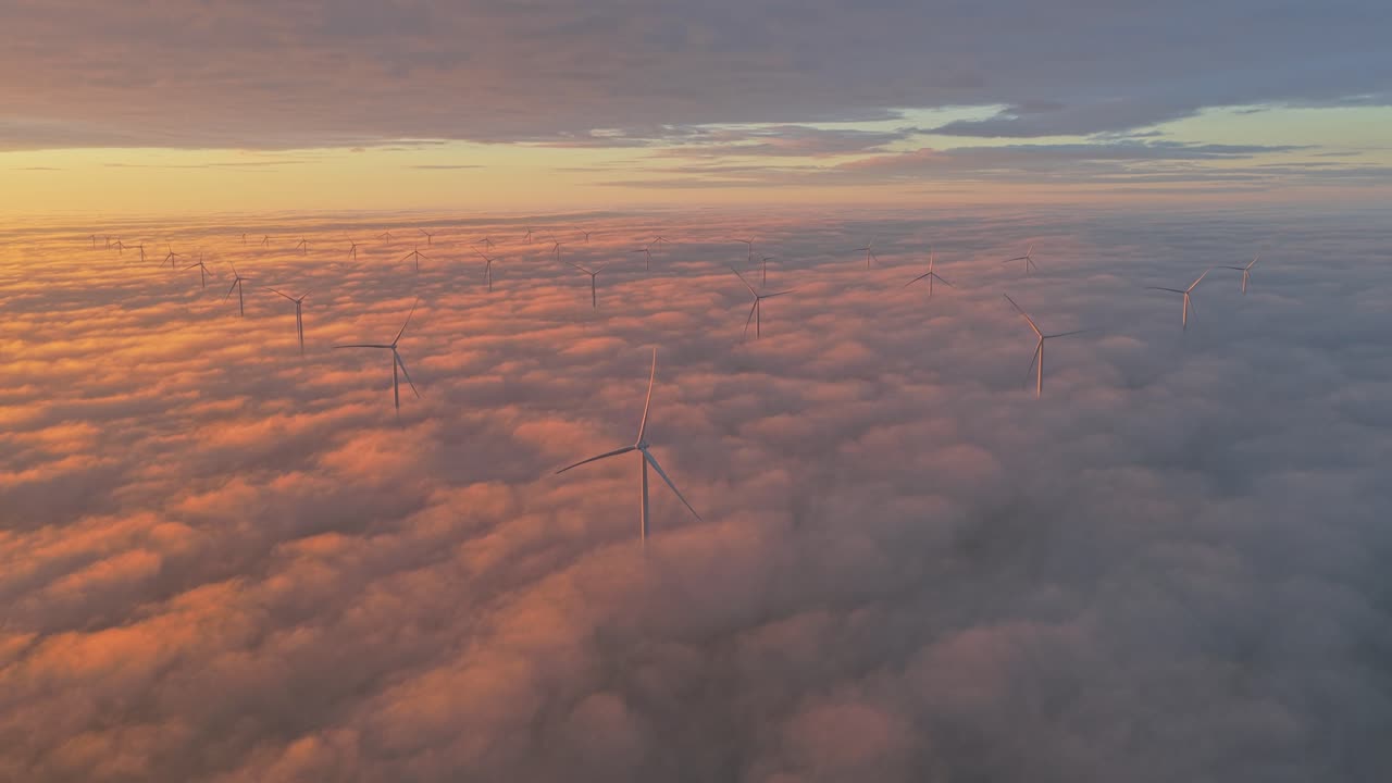 Nordsø-vindmøller til havs, der symboliserer hollandsk engagement i ren energi