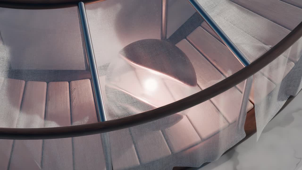 Abstract Interior Design with Lighting and Sphere