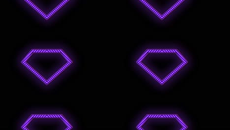 patrón de diamantes de neón pulsante con luz led en estilo casino