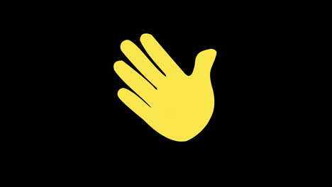 Waving-hand-icon-loop-motion-graphics-video-transparent-background-with-alpha-channel