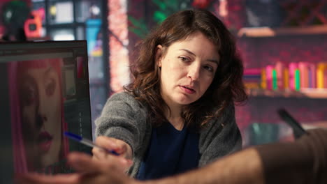 photographers collaborating on ai generated material using text to image tools