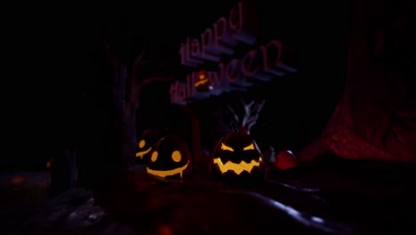happy halloween night background animation