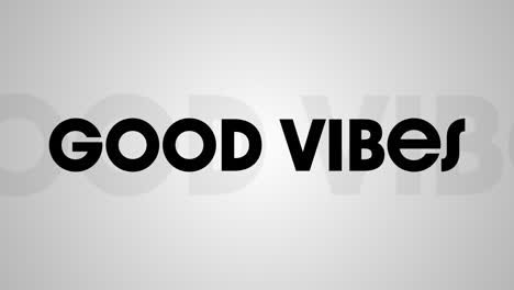 digital animation of good vibes text with shadow effect against grey background