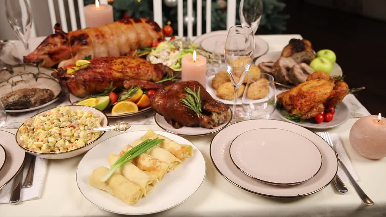 banquete de vacaciones rústico