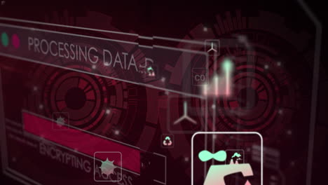 animation of data processing over scope scanning
