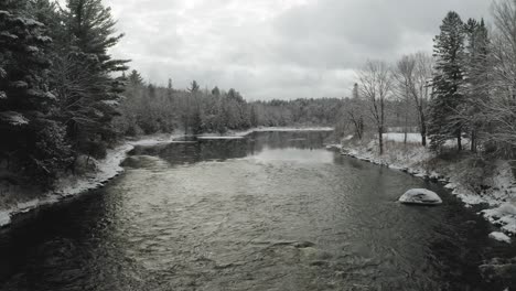 Eisiges-Wasser-Des-Flusses-Piscataquis