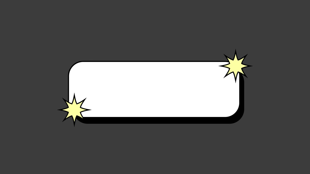 Blank comic-style speech bubble with starbursts on a grey background