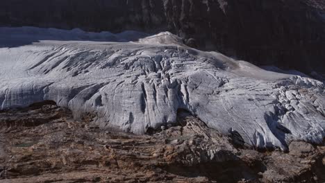 Gletscher-In-Den-Bergen-Umkreiste-Pfanne