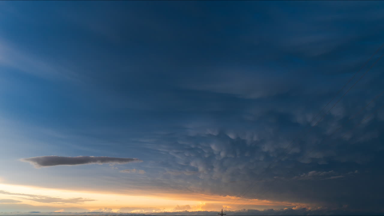 Mammatus Clouds at Sunset