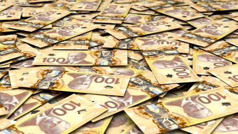 stack of canadian dollars