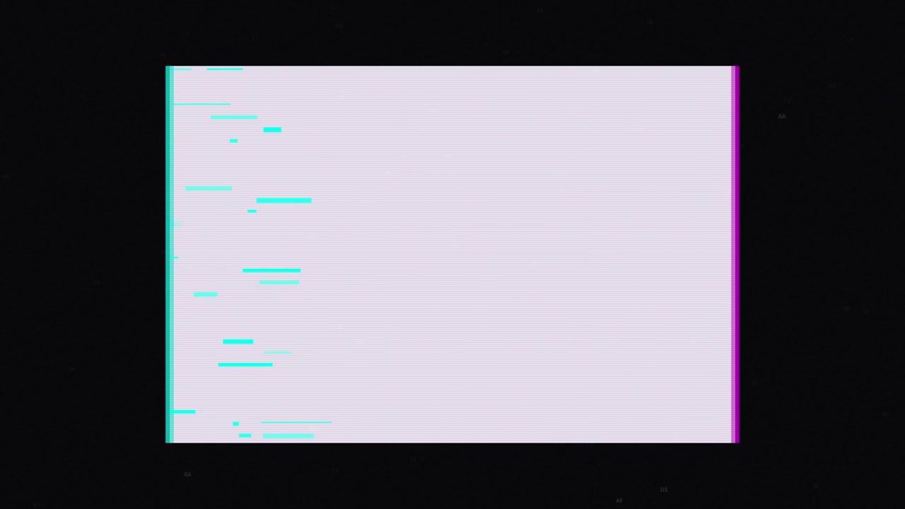 Digital Glitch Effect with Distorted Screen Overlay