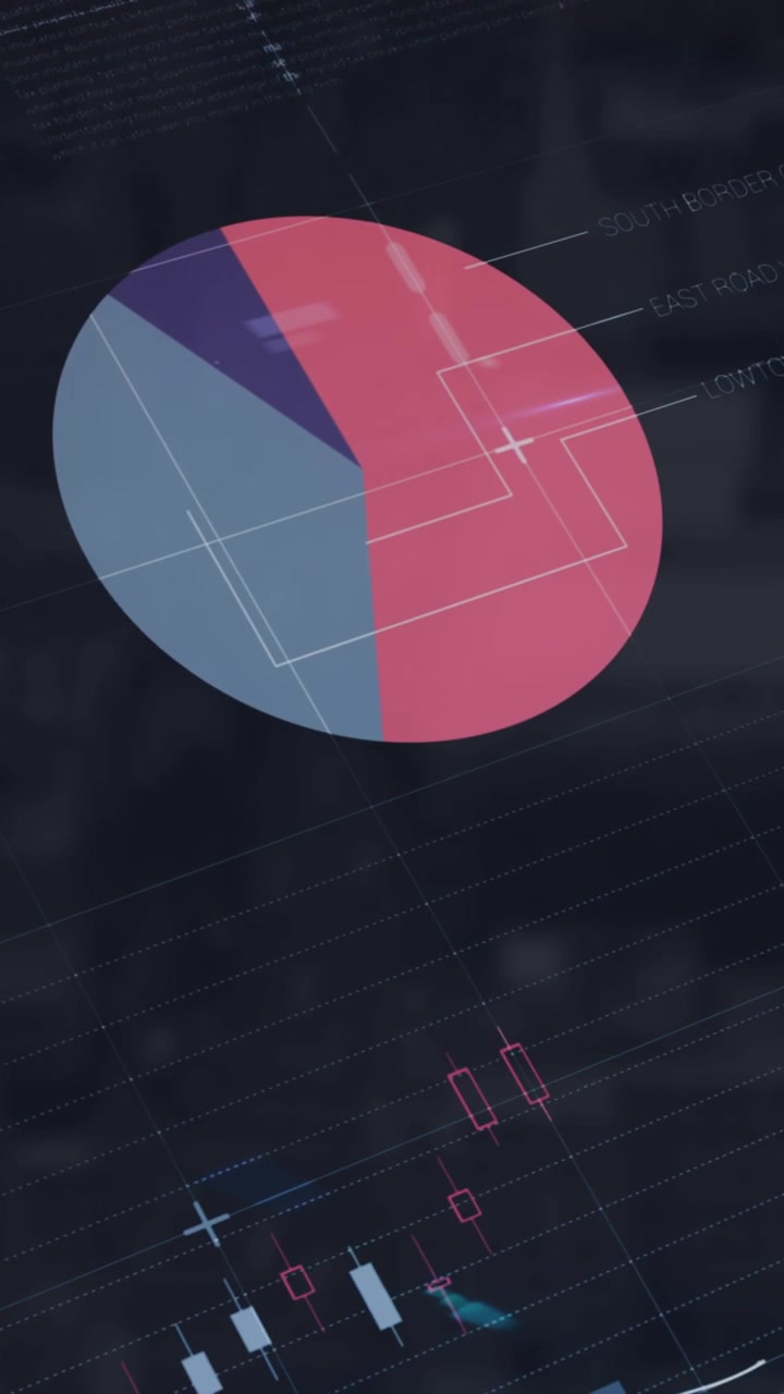 Animazione dell'elaborazione dati su un paesaggio
