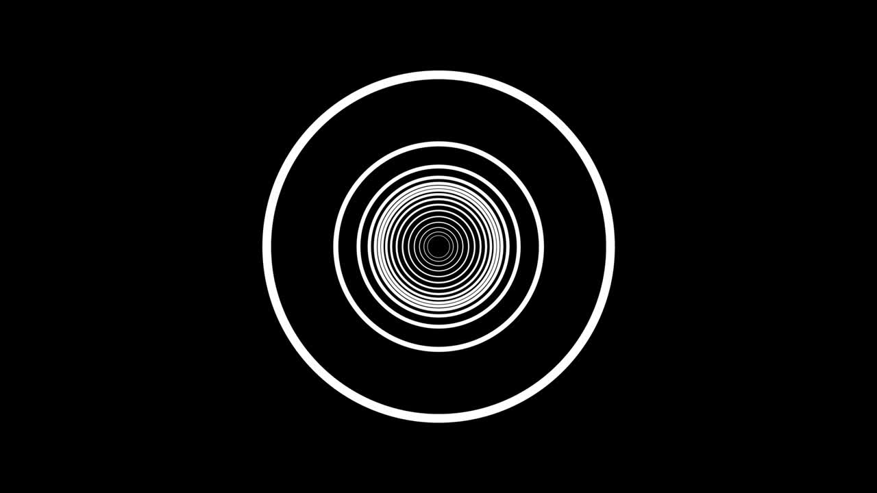 de un túnel de muchos círculos blancos. el fondo hipnótico generado por la computadora. renderización 3d