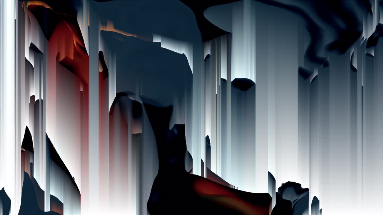 픽셀 정렬 효과를 가진 홀로그램 컬러의 동적 애니메이션