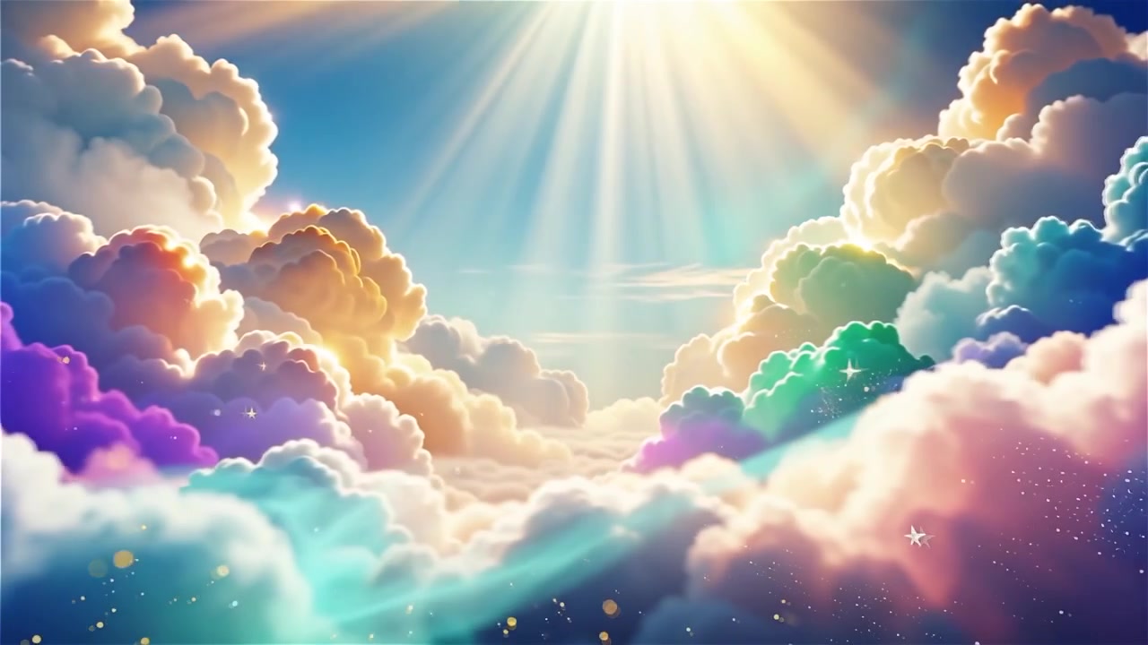 Christian Heavenly Light Worship Background
