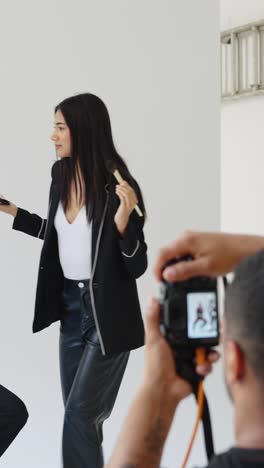 makeup and fashion photoshoot