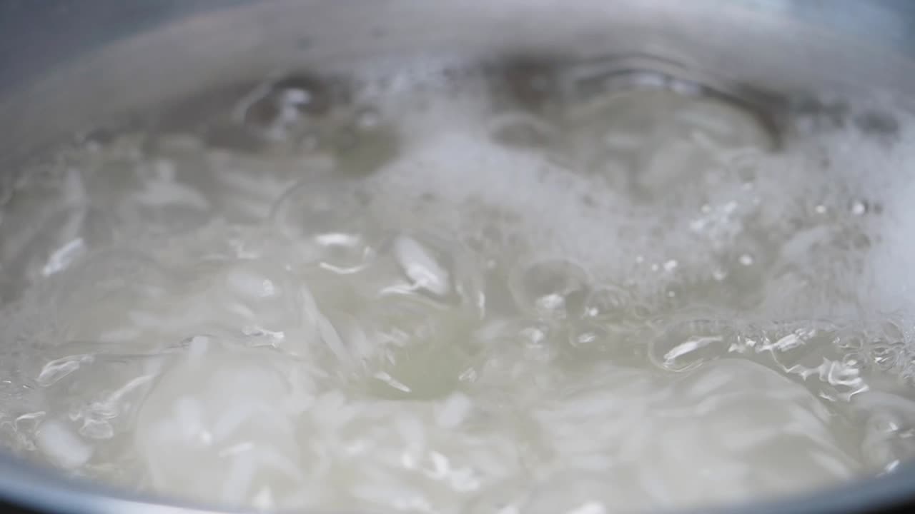 Boiling Rice in a Pot