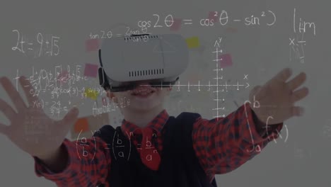 Little-boy-wearing-a-virtual-reality-headset