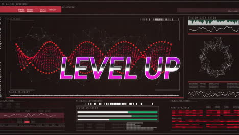 animación del texto de nivel superior a través de la interfaz digital