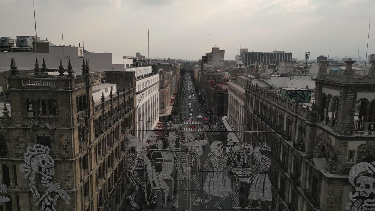 Government Building of Mexico City, the historic City Hall, and the 20 de Noviembre street in the heart of Z&oacute;calo, Mexico City's main square, in the historic downtown area