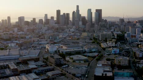 american economy concept - outskirts of big city of los angeles