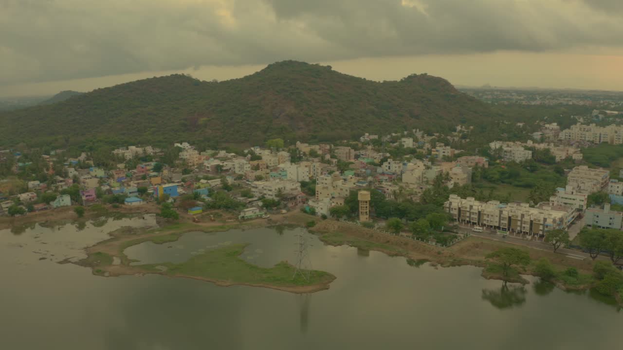 Aerial footage of a Urban area in southern India shot in various time of the day and during Lockdown