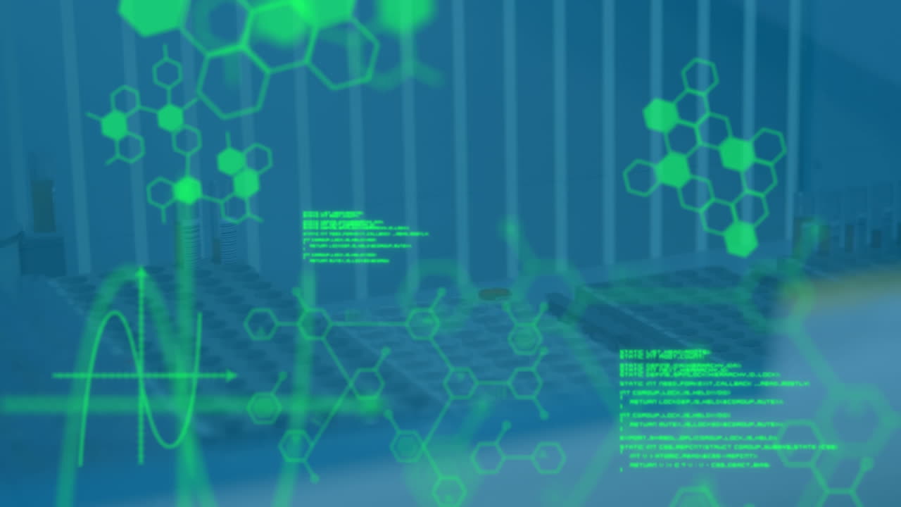 animación del procesamiento de datos científicos en el laboratorio