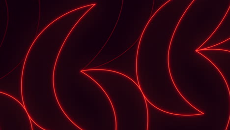 vibrant red neon light pattern in dynamic circular motion