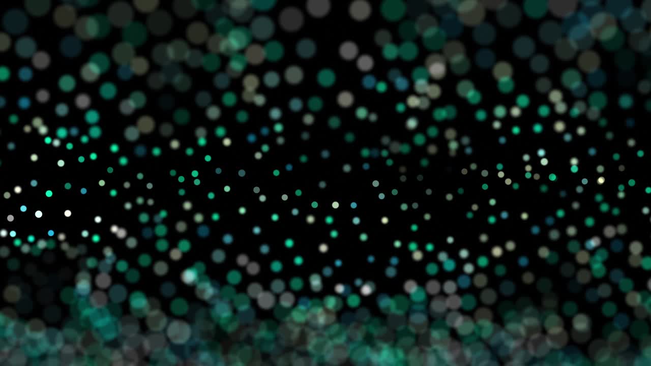 4k - 초점을 맞춘 입자, 파란색, 갈색, 초록색. loopable