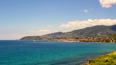 Timelapse-Aéreo-De-Sanremo-Durante-El-Día