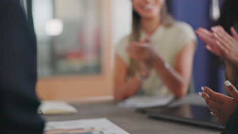 aplauso de negocios, apretón de manos de adquisición