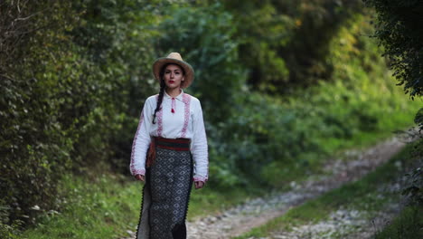 romanian girl walks in the nature 2