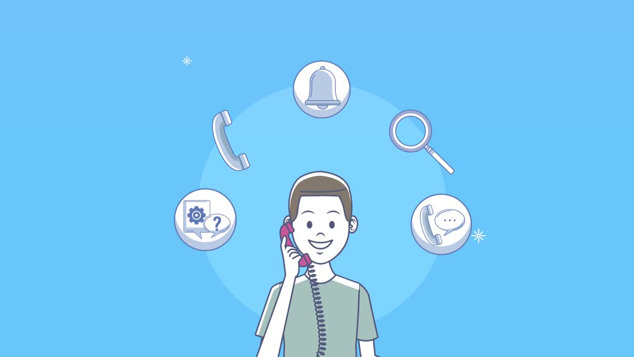 고객 서비스 직원 호출 문자