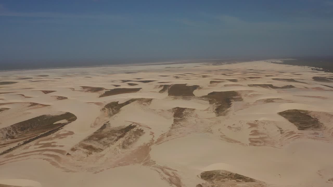 Aerial view of sand dunes