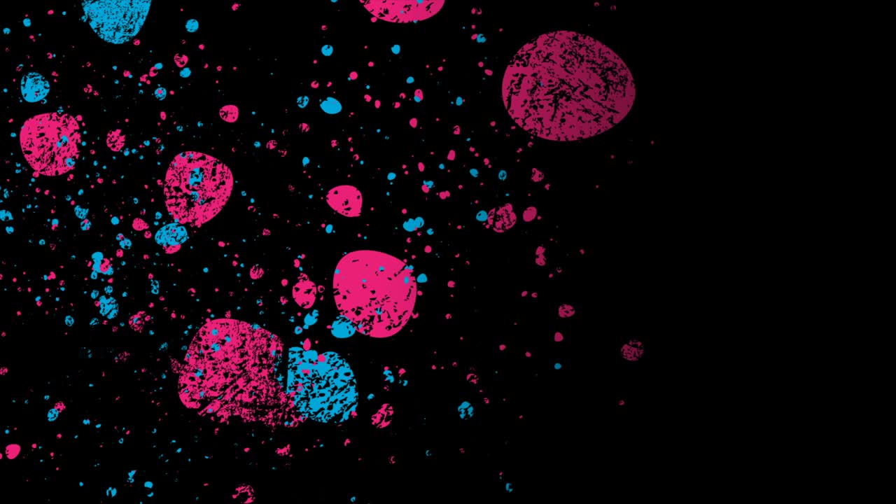 밝은 파란색과 분홍색 그런지 잉크 얼룩 추상적인 모션 배경