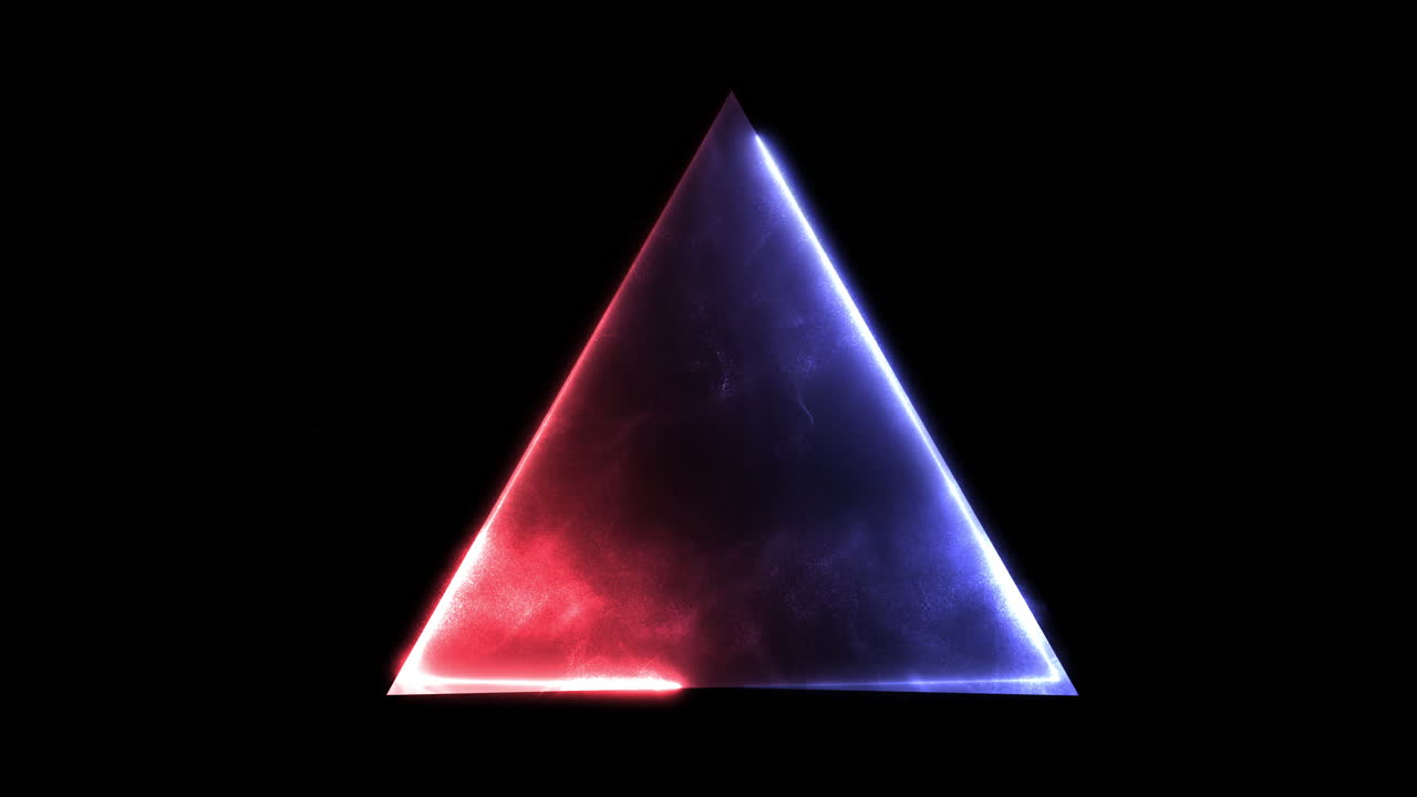 Seamless Neon Energy Loop Red Blue Ring with Smoke