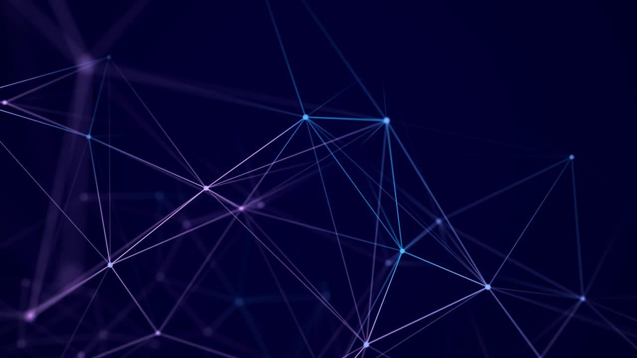 fondo abstracto con líneas de movimiento y puntos. estructura de conexión de red. intercambio de datos. bucle sin costuras 3d.