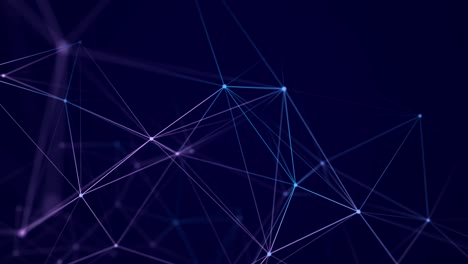 abstract background with motion lines and dots. network connection structure. data exchange. 3d seamless loop.