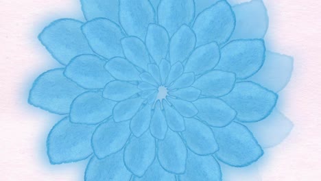 abstract light blue floral mandala