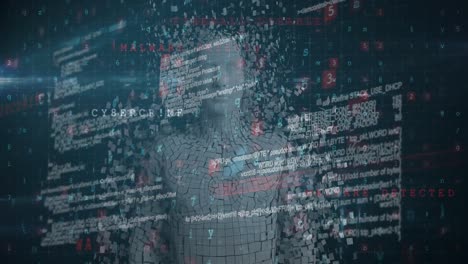 Animation of data processing over digital human model