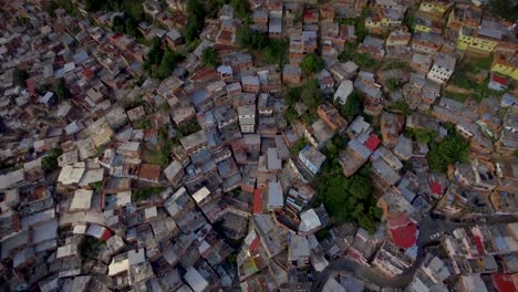 Birds-eye-top-view-of-Petare-slum,-in-Caracas,-Venezuela
