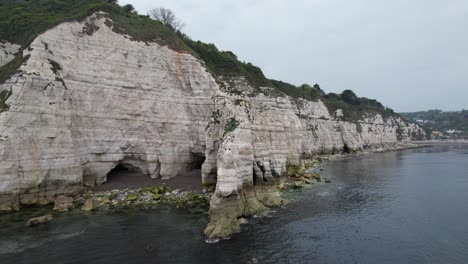 rock formations in south devon near village of beer