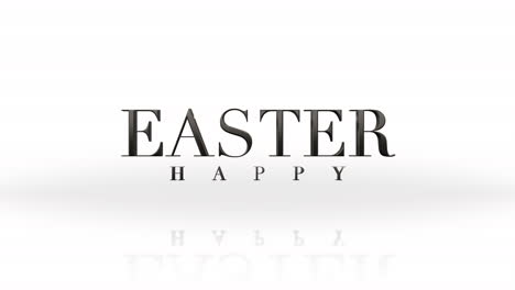 happy easter logo bold black font on white background