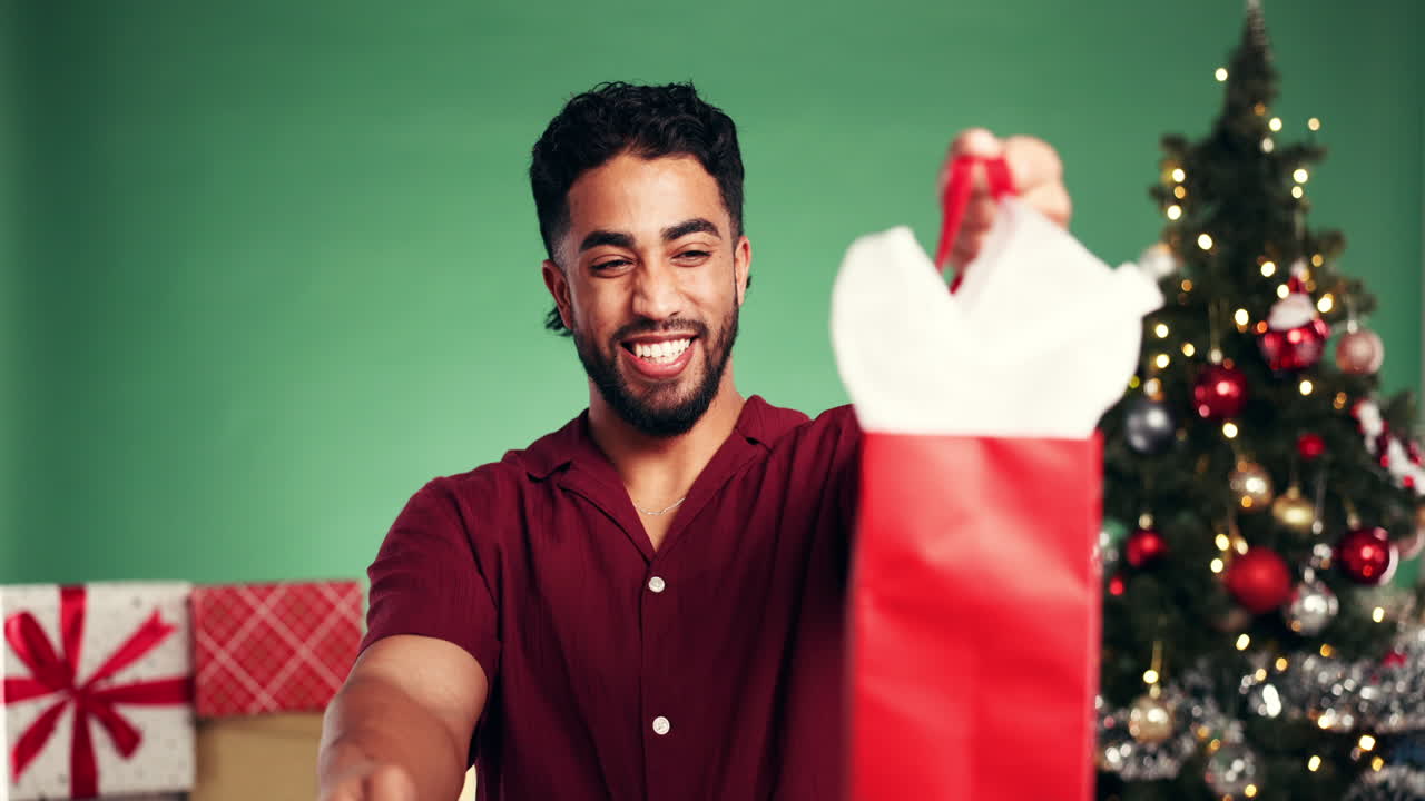 Man with Christmas Gifts