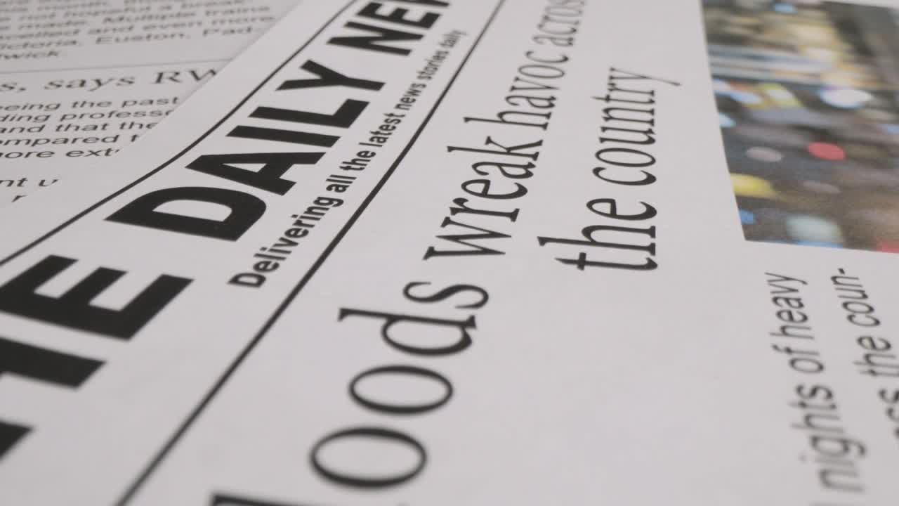 Newspaper Headline Discussing Extreme Weather Conditions And Global Warming Crisis 7