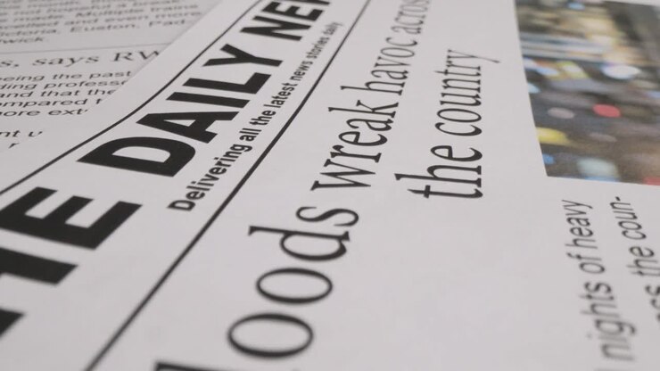 Newspaper Headline Discussing Extreme Weather Conditions And Global Warming Crisis 7