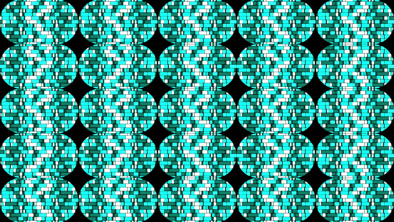 animación de fondo abstracto con círculos y rectángulos en tonos de verde