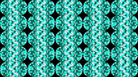animación de fondo abstracto con círculos y rectángulos en tonos de verde