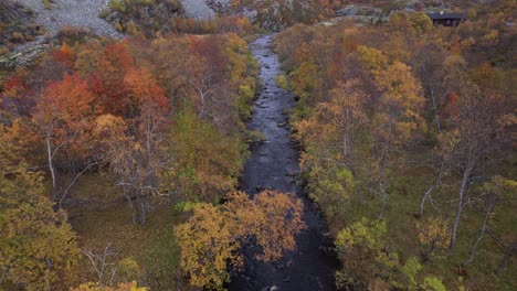 an-aerial-view-of-mountains-in-autumn