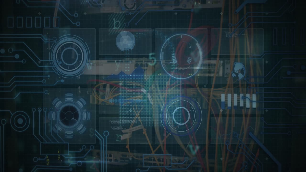 animación del escaneo de alcance y el procesamiento de datos a través del servidor.